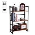 Biblioteca, Vasagle, 60 x 30 x 93 cm, fier/PAL, maro rustic