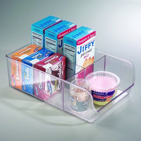 Organizator pentru frigider Linus Binz, iDesign, 3 compartimente, 18x28x9 cm