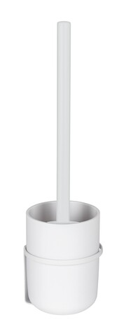 Perie toaleta cu suport, wenko, turbo-loc carpino, 9.5 x 35 x 10 cm, plastic/metal, alb
