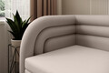 Canapea extensibila brat stanga 3 locuri, ELTAP, Fabillo, 223x86x80 cm, lemn/poliester, bej