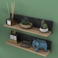 Set 2 rafturi pentru perete, Wren, E18 - 2454, 60 x 15 x 13 cm, pal melaminat, multicolor