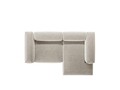 Coltar dreapta 2 locuri, Bergamo, Cosmopolitan Design, 244x152x70 cm, tesatura structurata, bej