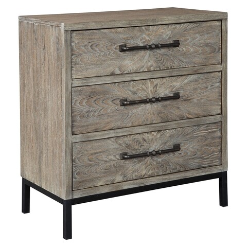 Comoda cu 3 sertare, cartesboro, l.76 l.40 h.85, lemn masiv/pal furniruit, negru/gri