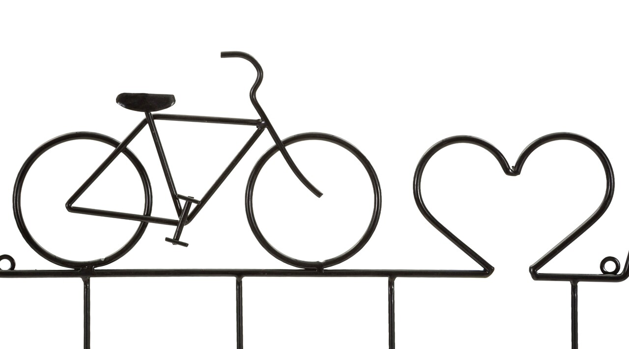 Cuier de perete, Mauro Ferretti, Bicycle, 59x3.2x26.5 cm, metal, negru - imagine 4