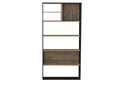 Corp biblioteca, Cordelia, FRN-9013, Lemn / Negru / Pin Atlantic