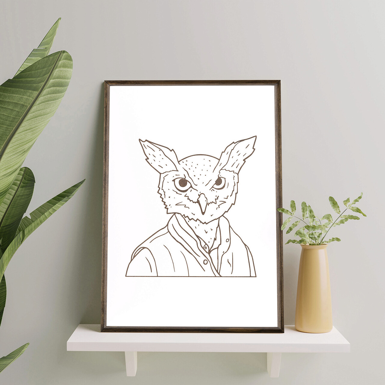 Tablou decorativ TD166 Lemn Desenat manual Natural