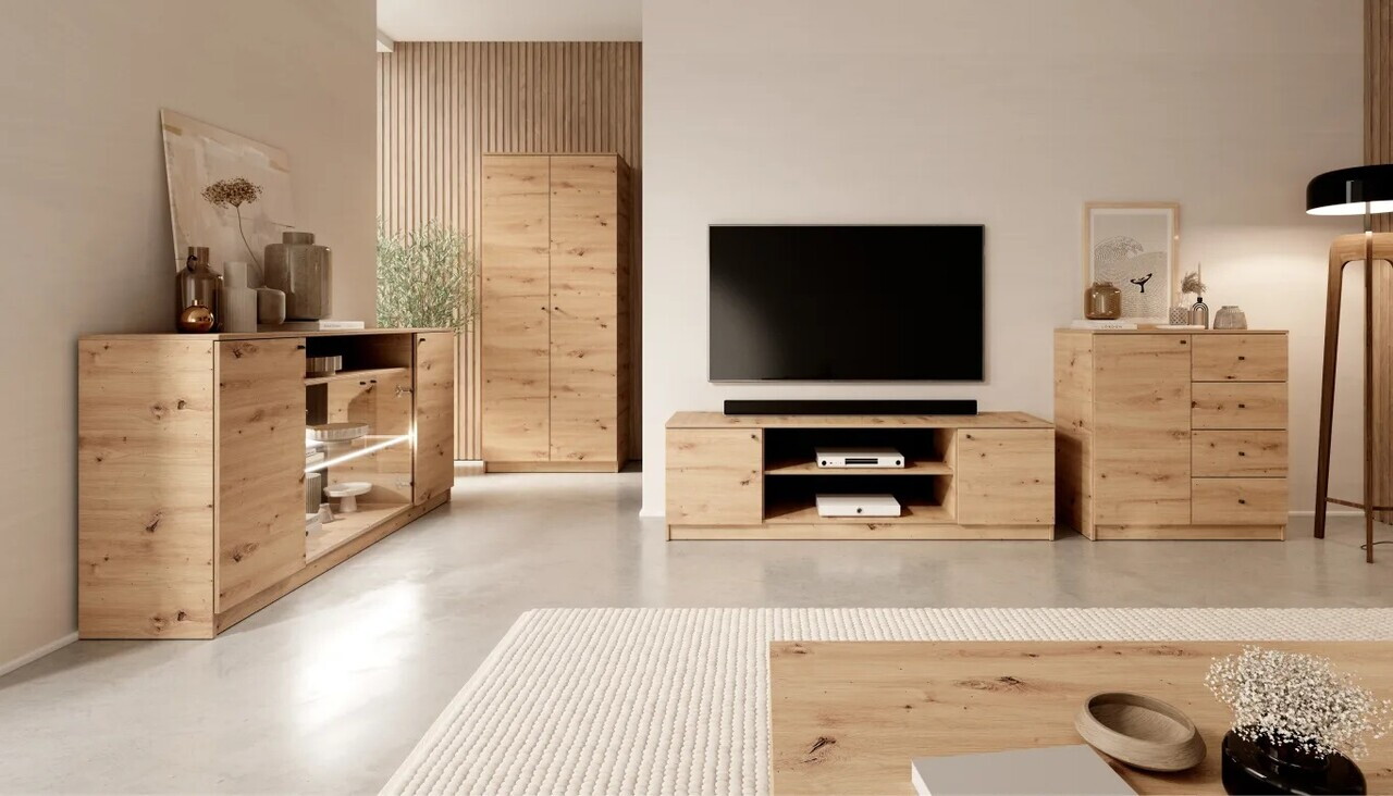 Comoda ADRK, Evi, 80x40x87 cm, PAL laminat, artisan — imaginea 7