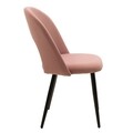 Scaun Jonah, Pakoworld, 55x57x85 cm, metal/catifea, roz