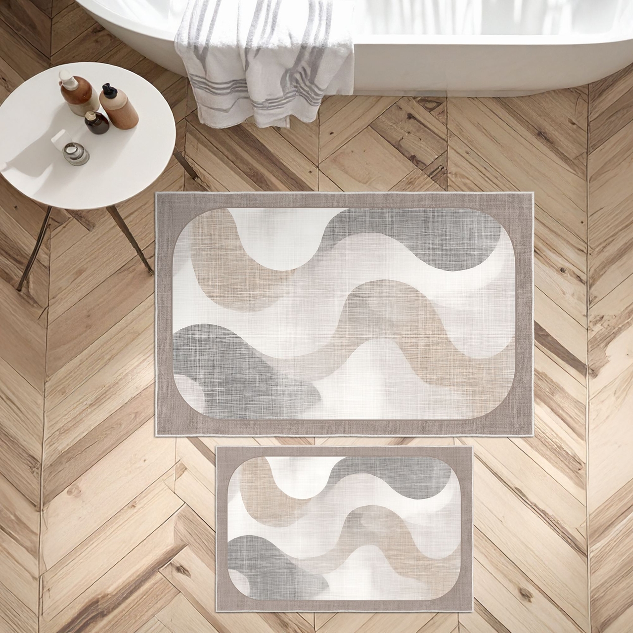 Set covorase de baie, L'essentiel Maison, Asr21, Crem