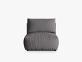 Modul pentru canapea, 1 loc, Chris-259, Micadoni Home, 100x85x80 cm, tesatura structurata chenille, gri beton