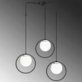 Lustra, Opviq, 892OPV1485, Metal, Alb/Negru