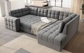 Coltar extensibil dreapta 5 locuri ELTAP, RT-04SO, Blewett, 299x198x82 cm, lemn/poliester, gri