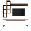 Comoda TV, Rani, M16, 180x48.6x35 cm, PAL, Alb/Maro