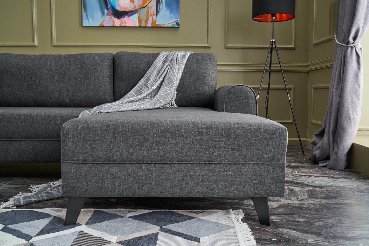 Coltar extensibil Belen, Balcab Home, 300x78x80 cm, lemn, antracit - 2 | YEO
