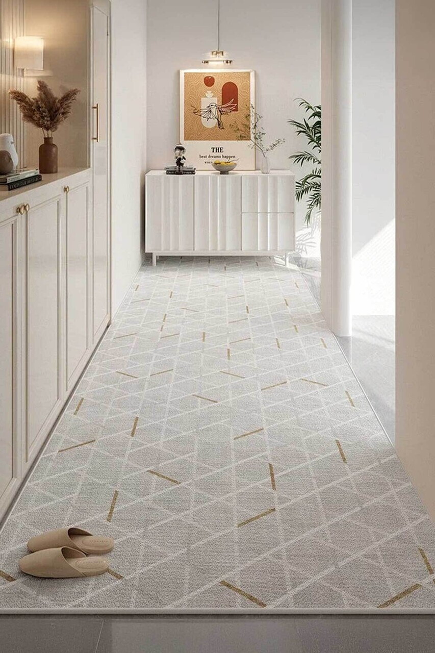 Covor, CLR-7328-HALI-50, 80x300 cm, Poliester, Bej