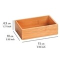 Cutie depozitare, Wenko, Terra S, 15 x 4.5 x 10 cm, lemn de bambus, maro