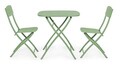 Set mobilier de gradina 3 piese Yvonne, Bizzotto, otel, finisaj mat, verde sage