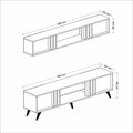 Mobilier living Bren, Maison in Design, 2 corpuri, 180 x 35 x 48 cm, natural/antracit