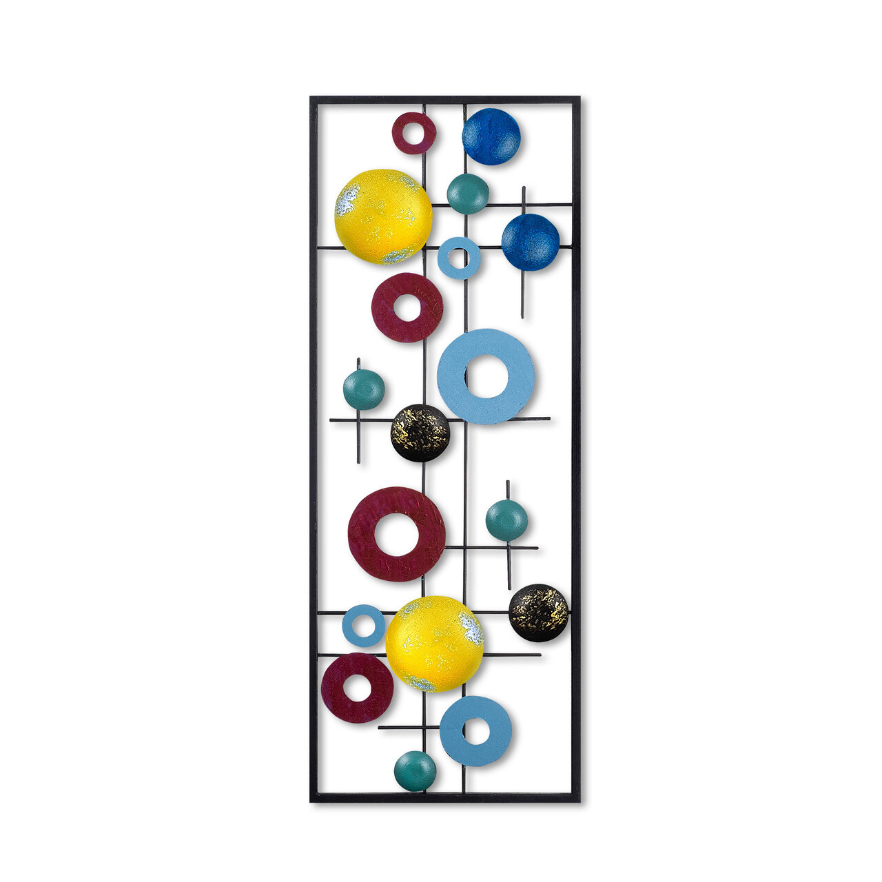 Decoratiune de perete, Metal Art Antique, Metal, Dimensiune: 74 x 28 x 5 cm, Multicolor - 1 | YEO