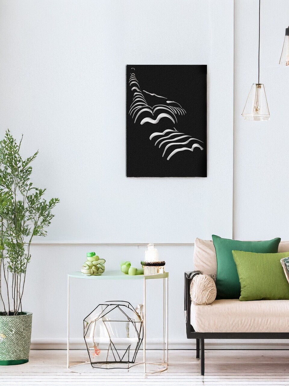 Decoratiune de perete, RT-AWD-037, Dimensiuni: 58,5 x 41 cm, Negru
