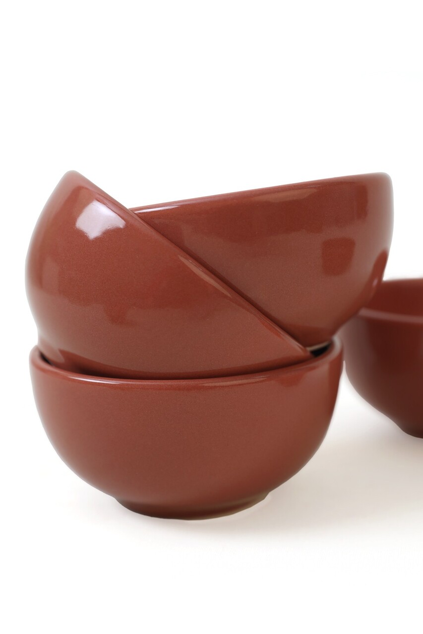 Set boluri ceramice (6 bucăți), L'essentiel Maison, 275KRM2350, Antibacterian, Caramiziu - view 4