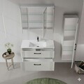 Set Dulap de Baie cu Chiuvetă și Oglindă (2 Piese), Hanah Home, Bari 100 v2, Cașmir mat
