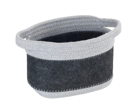 Cos depozitare, wenko, bea dark grey s, 18 x 13 x 12 cm, bumbac/poliester, multicolor