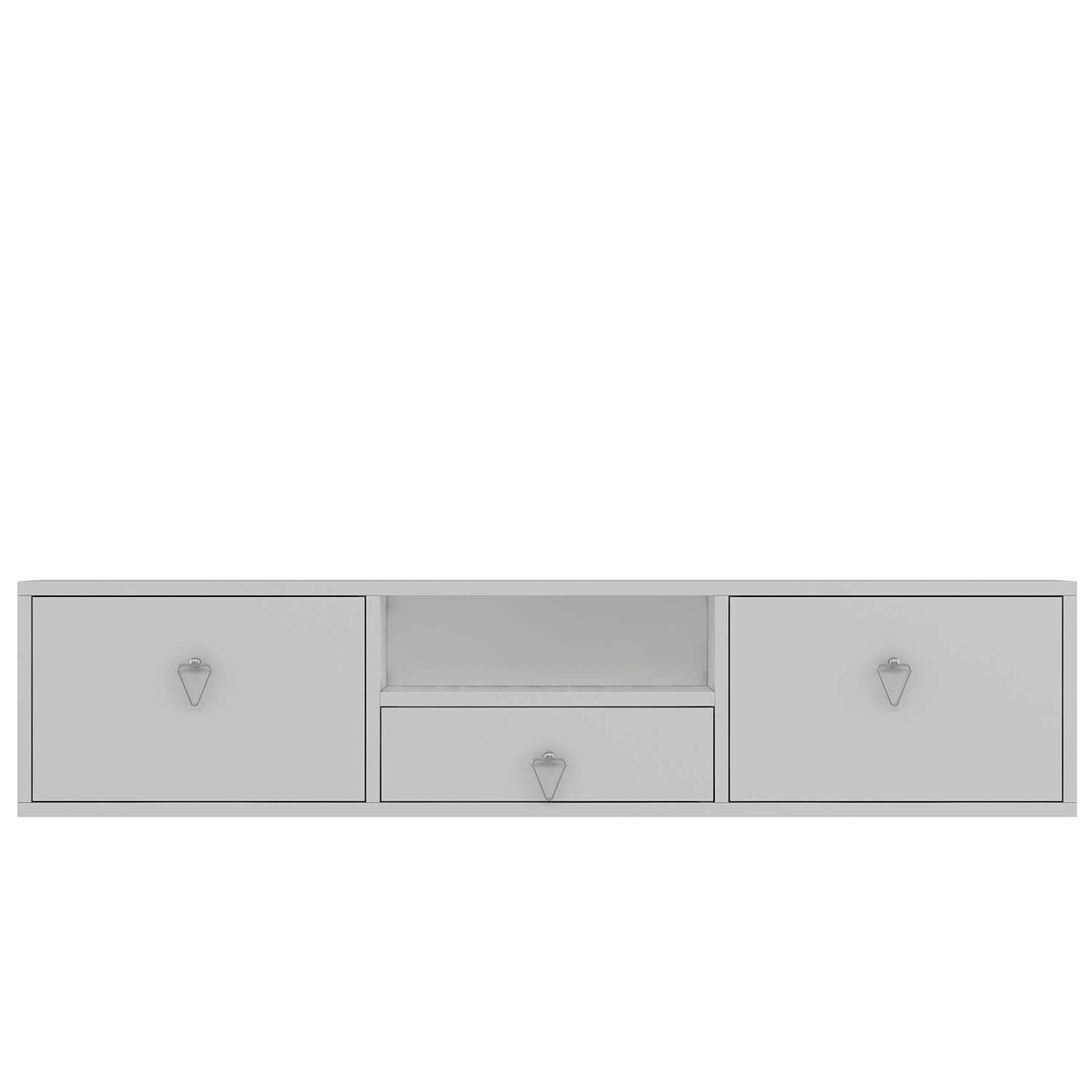Comoda TV, Hanah Home, 1303-DROP-1, 140x30x30 cm, PAL , Alb / Argintiu - view 3