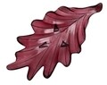 Bol decorativ, Leaf Red, Mauro Ferretti, 46x24x13 cm, sticla reciclata