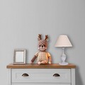 Lampa de masa Clasic, Creaciones Meng, 33 cm, 1 x E14, 40W, metal, gri deschis/alb