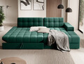 Coltar extensibil dreapta 3 locuri ELTAP, RT-35LU, Blezalt, 240x150x82 cm, lemn/poliester, verde inchis