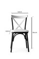 Set scaune 4 piese, Nmobb , Ekol, Metal, Alb