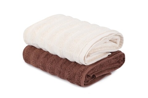 Set 2 prosoape de maini 406, beverly hills polo club, 50x90 cm, bumbac, mink/bej