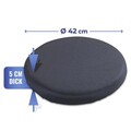 Perna pivotanta ortopedica, Maximex, Swivel Gel, 42 x 42 x 5 cm, poliester, alb/negru