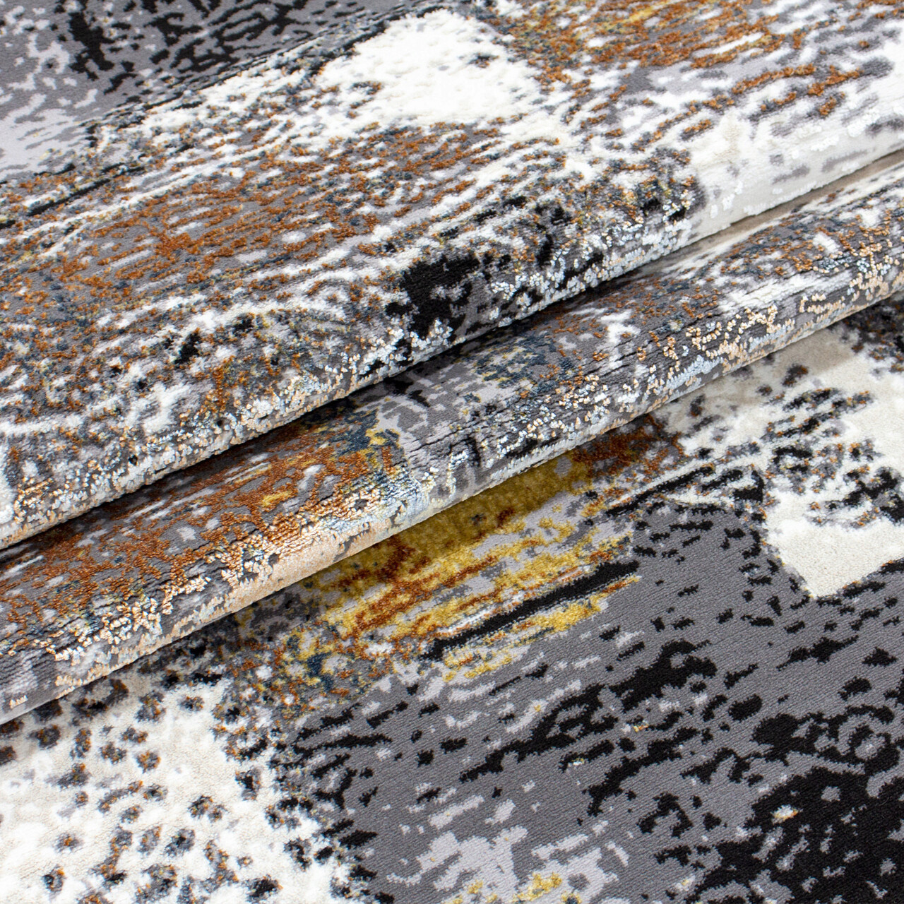 Covor, HE633, 150x230 cm, Poliester, Crem / Aur - 2 | YEO