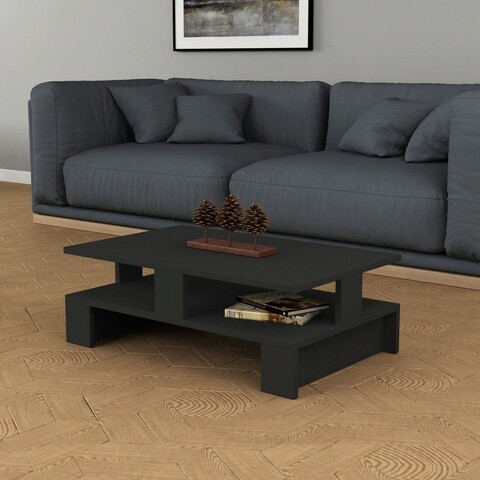Masuta de cafea, decortie, mansu, 80x27.5x50 cm, antracit
