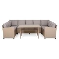 Set mobilier pentru gradina/terasa I, 4 piese, Baxter, natur/bej