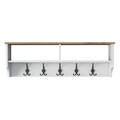 Cuier, Wren, P2 - 2460, 120 x 37.2 x 22.2 cm, pal melaminat/metal, alb/nuc