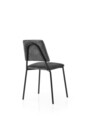 Set scaune 2 piese, Nmobb, Lıma, Negru / Antracit