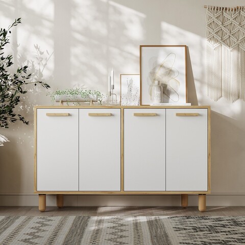 Consola, Odessa, Venedik, 120x73.6x29.6 cm, Stejar Safir / Alb