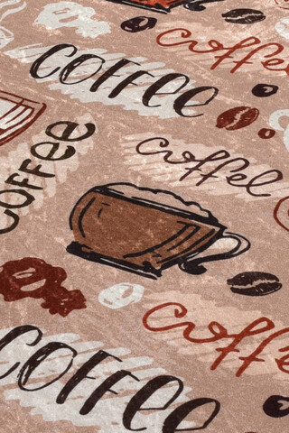 Covor de hol, Cup Of Coffee, 50% catifea/50% poliester, Multicolor