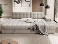 Coltar extensibil dreapta 3 locuri ELTAP, RT-18SO, Blezalt, 240x150x82 cm, lemn/poliester, bej deschis