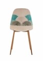 Set 2 scaune Dining Jaquard, Heinner, 48x46x87 cm, metal/catifea, bej