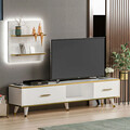 Comoda TV, Inarch, Aren, 180x43.6x35 cm, Stejar alb