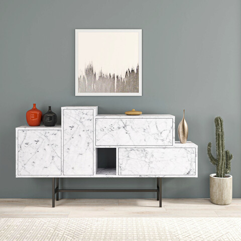 Consola, Decortie, Hermes, 160x90x35.5 cm, Carrara Decortie