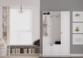 Cuier de perete, Rabi, Rb-044, 120x200x35 cm, Alb mat