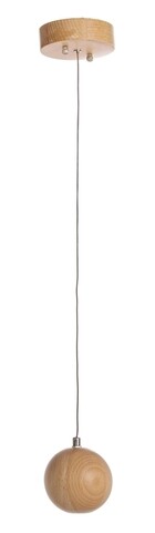 Lustra cu led, Bizzotto, Basiglio, 9 x 10.5 cm, 3 W, lemn, bej Iluminat
