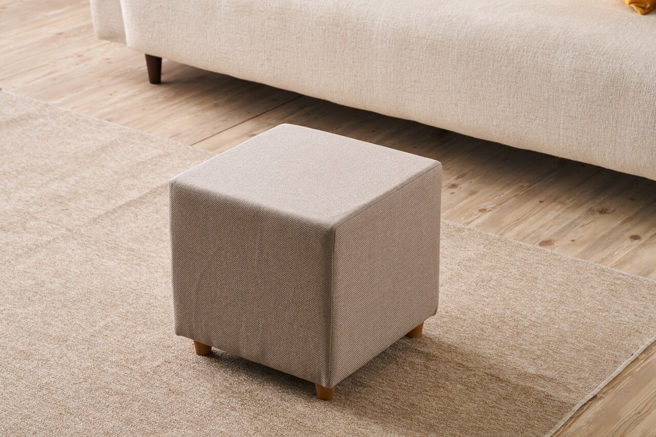 Taburet, Atelier del Sofa, 825BLC5168, Lemn, Bej - view 2