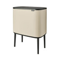Cos de gunoi cu soft touch, Brabantia, Bo Touch, 36 L, 31.2x54x68 cm, otel, bej