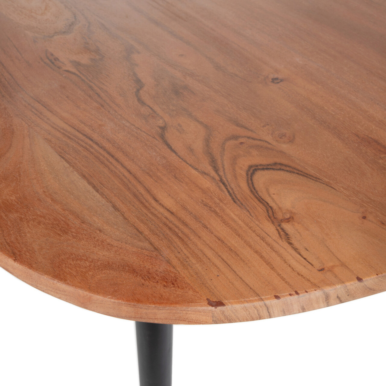 Masuta pentru cafea Wida, Homla, 75x47 cm, metal/lemn, maro/negru - 2 | YEO